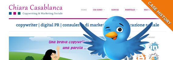 La nascita del sito di Chiara Casablanca e Twitter