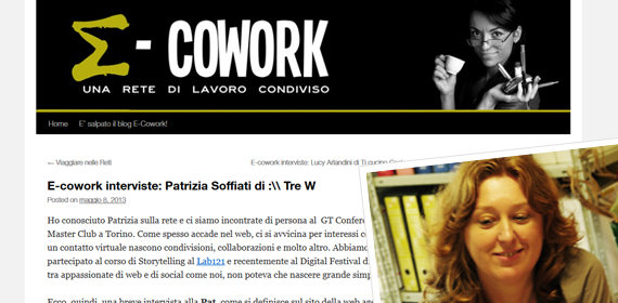Intervista Patrizia Soffiati per E-cowork a cura di Simona Pozzi