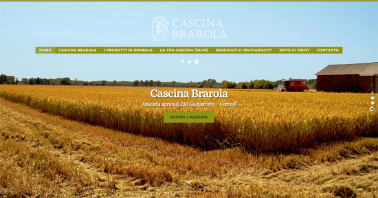 Screenshot Cascina Brarola website